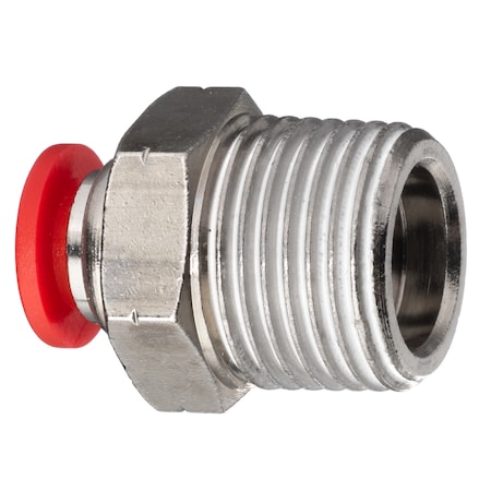 USA INDUSTRIALS Push to Connect Fitting- PBT-Male Straight-6mm Tube OD x 1/4" MNPT ZUSA-PTC-PBT-23